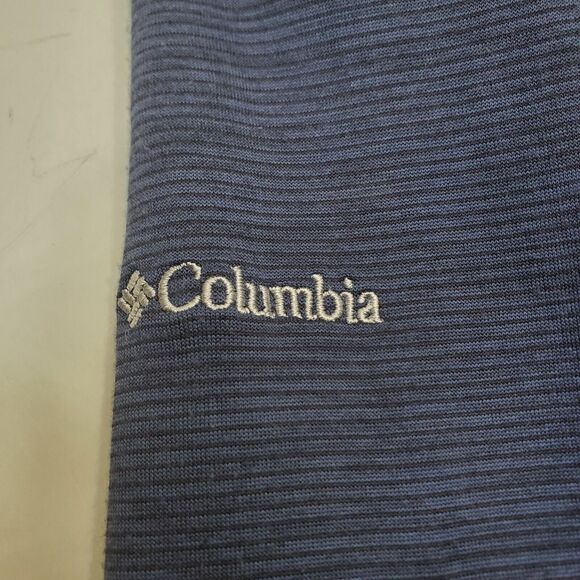 Columbia Jacket Womens M Quilted Fleece Puffer Full Zip Blue Mock Neck Pockets - Picture 12 of 13